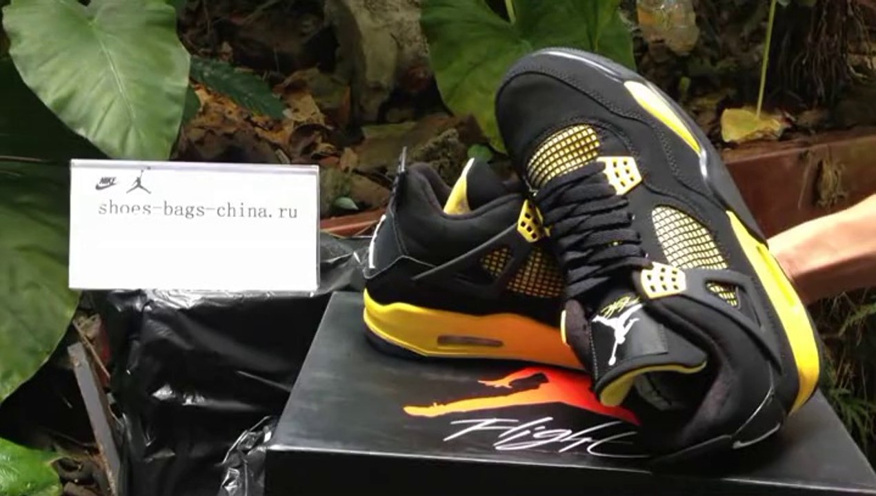 2014 New Arrival Authentic Air Jordan 4 IV Retro Thunder Sneakers Hotsale at www.sportsyyy.cn