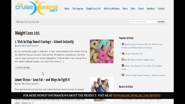 Cruise Control Diet Review - Honest Cruise Control Diet Reviews