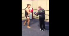 Old Man Shows Some Major Skills And K.O. Young MMA Fighter!
