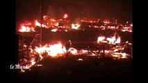 Incendie spectaculaire sur un marché de feux d'artifices en Inde