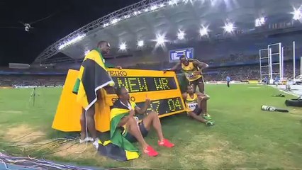 Men's 4x100m Relay Final Daegu 2011 New World Record_ 37.04