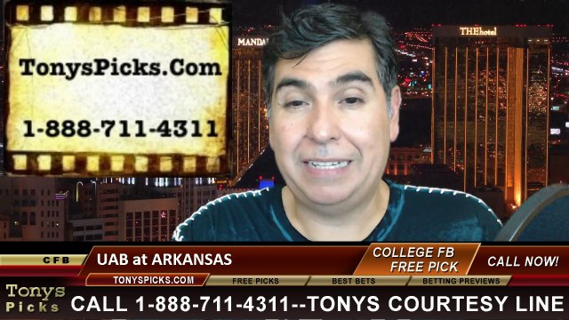 Arkansas Razorbacks vs. UAB Blazers Free Pick Prediction NCAA College Football Updated Odds Preview 10-25-2014