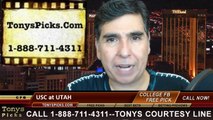 Utah Utes vs. USC Trojans Free Pick Prediction NCAA College Football Updated Odds Preview 10-25-2014