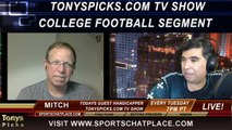 Week 9 NCAA College Football Picks Predictions Previews Odds from Mitch on Tonys Picks TV 10-21-2014