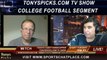 Week 9 NCAA College Football Picks Predictions Previews Odds from Mitch on Tonys Picks TV 10-21-2014