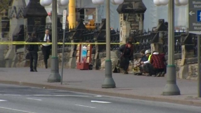 Soldier shot near Canadian parliament building