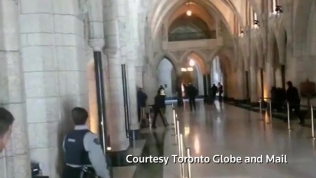 Gunfire inside Canadian parliament building
