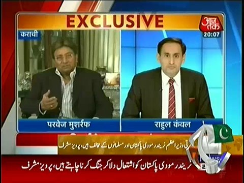 Pervaz Musharraf Blasts on Indian PM Narendra Modi on an Indian Channel