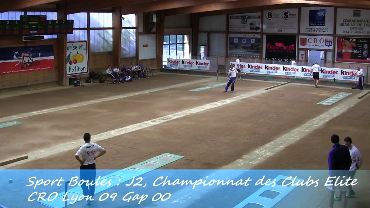 Second tour intégral, CRO Lyon contre Gap, Sport Boules, J2 Elite 2014 2015