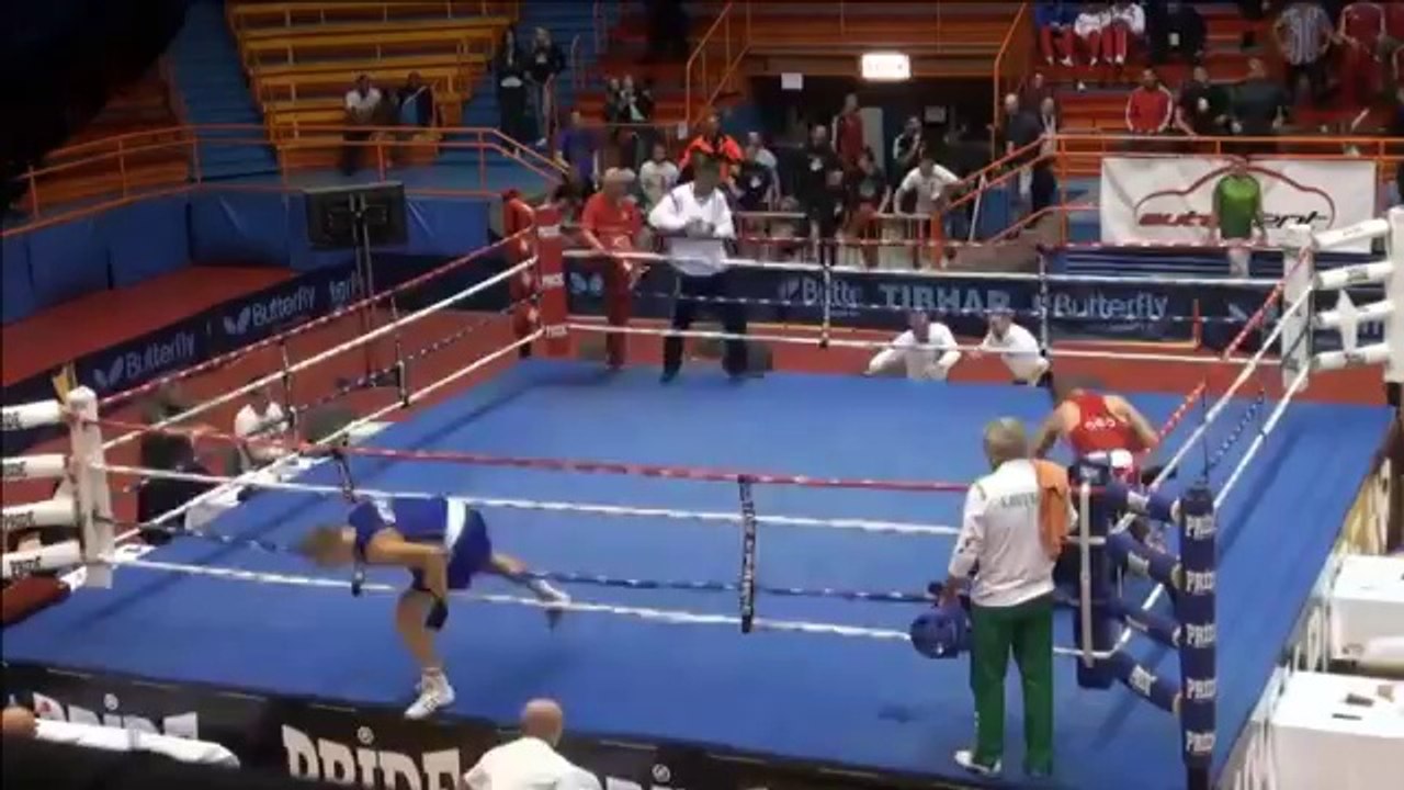 Boxer Vido Loncar attacks referee after losing fight