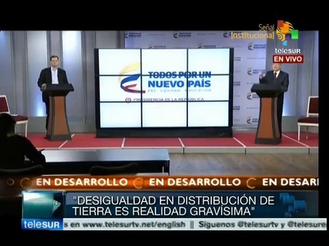 Reforma agraria respeta propiedad privada de tierras: De la Calle