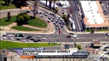 Southern California Police Chase Murder Suspect In Red Dodge Truck (KTLA)