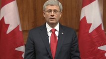 Canada's Harper says no safe haven for those behind attacks