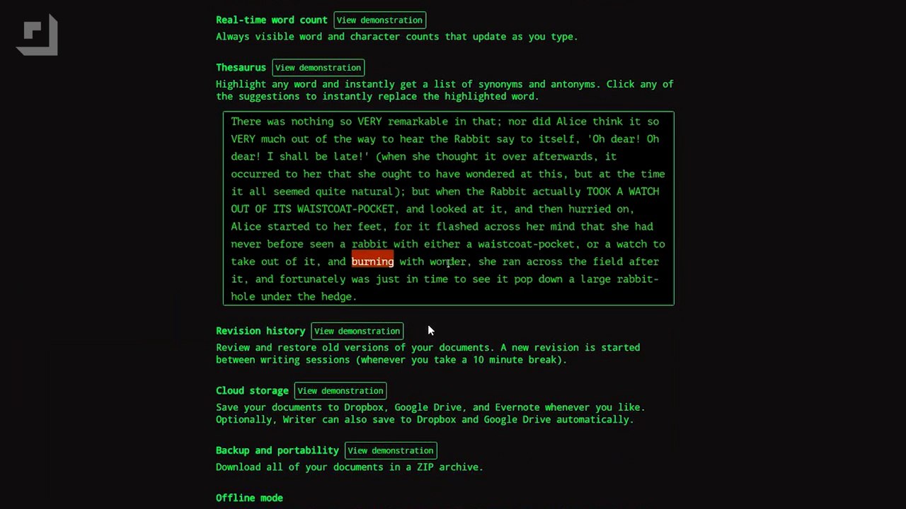 Simple Distraction Free Writing Site Makes You Feel Like a Hacker - Tekzilla Bites