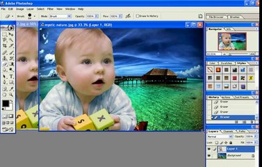 How to change Background in Adobe Photoshop 7.0