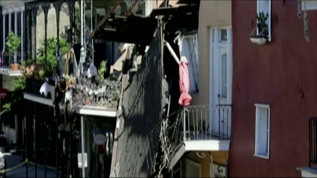 La Nouvelle-Orléans: un immeuble s'effondre dans le Quartier Français