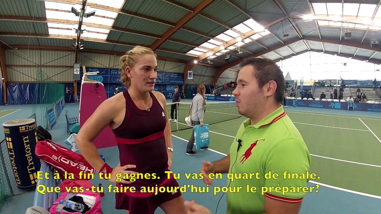 Internationaux Féminins de la Vienne 2014. Interview Timea Babos, 107 WTA, par Michaël Duranceau