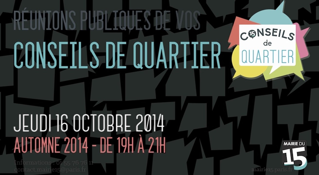 Conseil de Quartier du 16 Octobre 2014