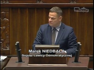 Poseł Marek Niedbała - Wystąpienie z dnia 22 pa�dziernika 2014 roku.