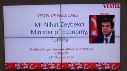 Ekonomi Bakanı Nihat Zeybekçi Londra?da Vestel?in Yeni Binasının Açılışını Yaptı