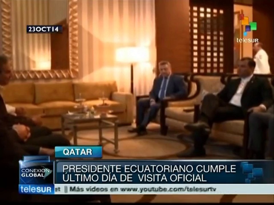 Rafael Correa finaliza visita oficial en Qatar