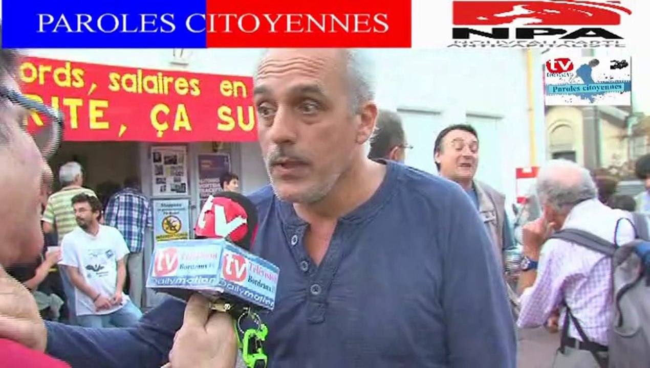 TélévisionBordeaux33 Interview de philippe poutou NPA Bordeaux