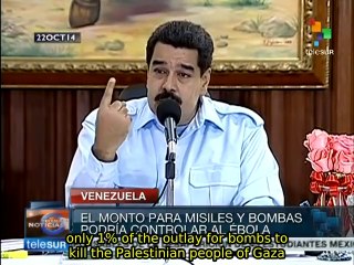 Maduro says 1% of  Middle East bomb budget would stop Ebola