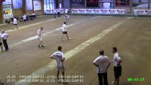 Quatrième tour intégral, CRO Lyon contre Gap, Sport Boules, J2 Elite 2014 2015