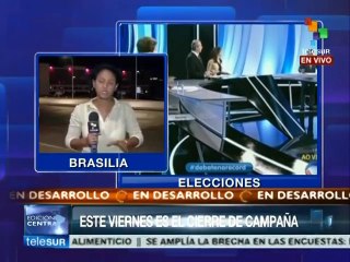 Mañana viernes, último debate de candidatos presidenciales de Brasil
