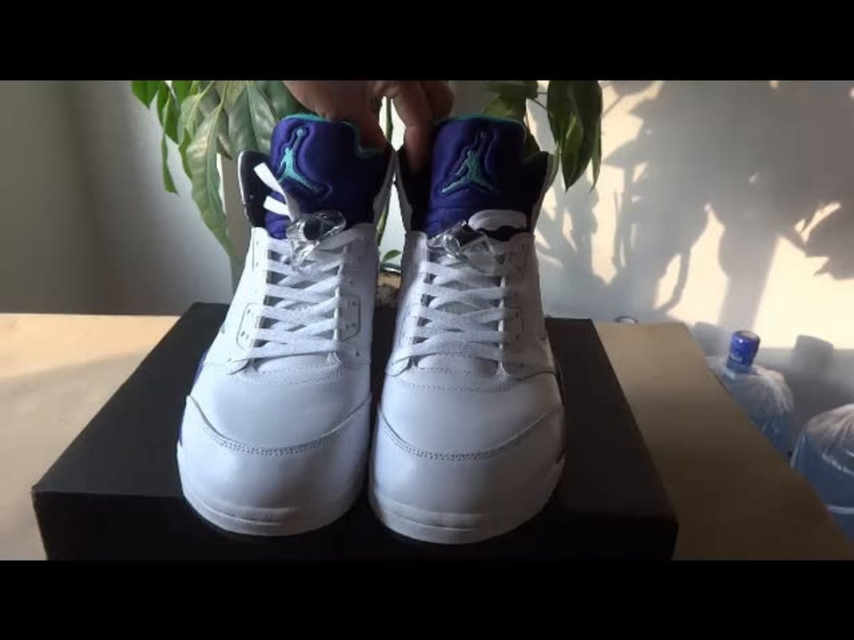 Close Look At Air Jordan 5 Retro Grape Shoes Reviews