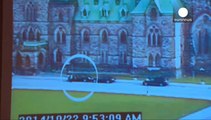 Video footage of Canadian parliament gunman shows final movements
