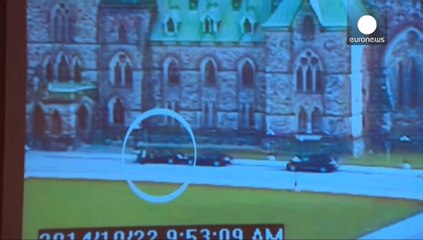 Video footage of Canadian parliament gunman shows final movements