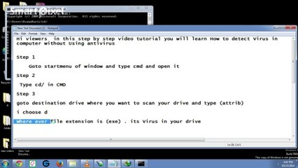 How to detect virus in computer without using  antivirus