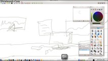 My Paint Linux Fedora 20 KDE Realizando Un Sketch Para Dibujo Pigis Monitor Grande En Sony