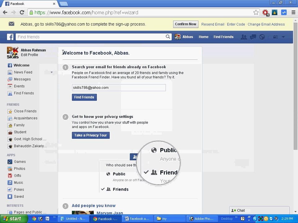 facebook new account Lesson1 by PakSkills