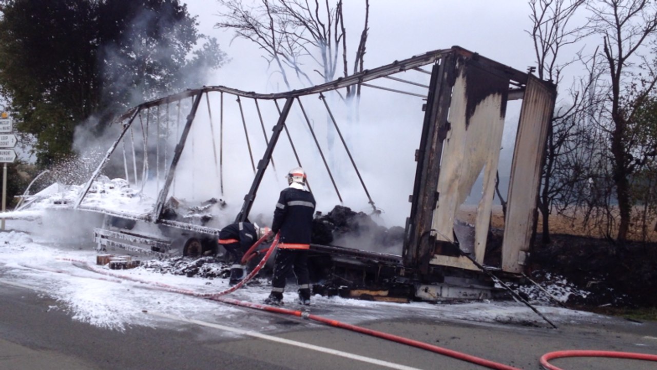 Incendie d'un poids lourd