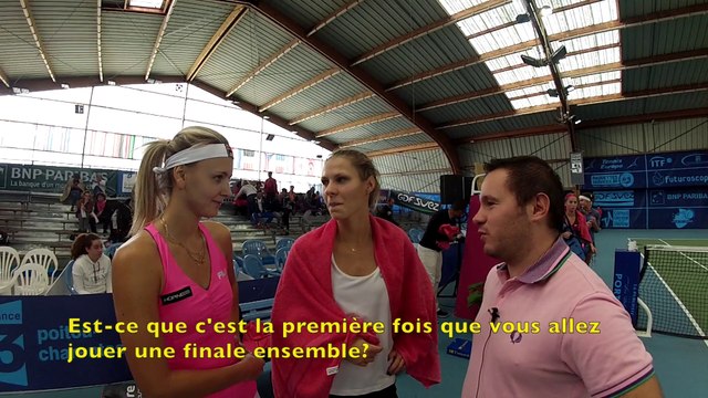 Internationaux Féminins de la Vienne 2014. Interview Piter et Zanevska par Michaël Duranceau