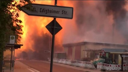 Enorme explosion de gaz en Allemagne