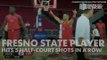 Fresno State player hits five consecutive half-court shots
