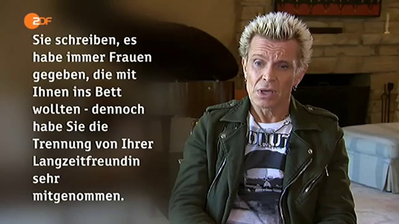Billy Idol im ZDF- 'Sie haben sich auf uns geworfen.'