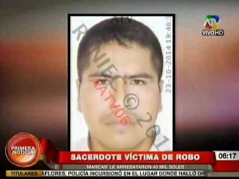 Trujillo: Marcas roban 40 mil soles a sacerdote