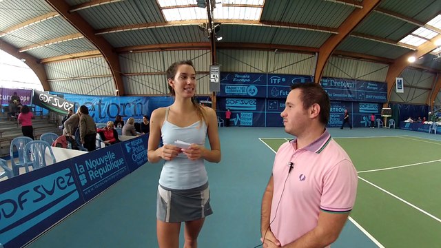 Internationaux Féminins de la Vienne 2014. Interview Océane Dodin après sa victoire en quart de finale