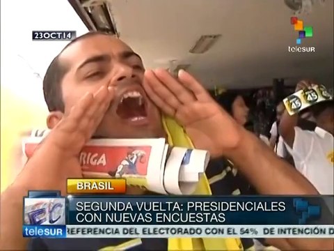 Brasil: encuestas dan más ventaja a Dilma sobre Aécio en elección
