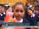 Bolivia reduce la deserción escolar en todo el país al 1%