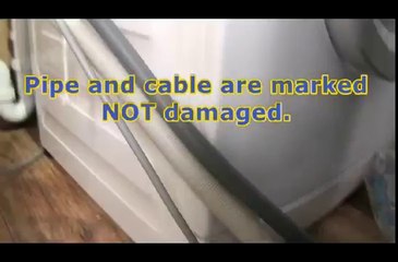 Trapped pipes behind washing machines