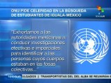ACNUDH solicita a México esclarecer los hechos de la masacre de Iguala