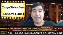 Free College Football Picks Predictions Odds Betting Point Spread Previews Saturday 10-25-2014