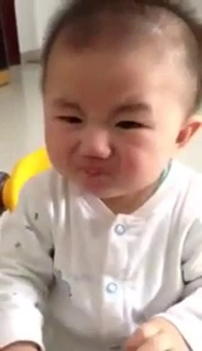 His expression