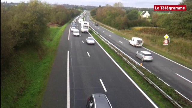 Landivisiau. Manifestation contre le bruit : gros bouchons sur la RN12