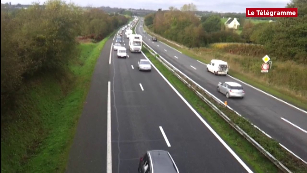 Landivisiau. Manifestation contre le bruit : gros bouchons sur la RN12